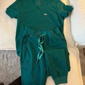 Hunter green figs scrubs